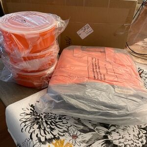 LOCK & LOCK TOTE W/3 5 CUP STORAGE CONTAINERS